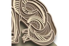 Wolf multilayer SVG/ Wolf cut file/ 3D layer/ Plywood cut Product Image 4