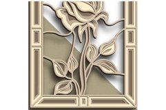 Rose multilayer SVG/ Rose cut file/ 3D layer/ Plywood cut Product Image 6