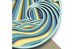 Ocean multilayer SVG/ Ocean cut file/ 3D layer/ Plywood cut Product Image 9