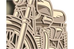 Moto multilayer SVG/ Moto cut file/ 3D layer/ Plywood cut Product Image 3