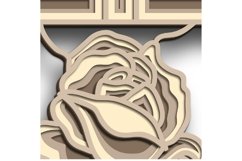 Rose multilayer SVG/ Rose cut file/ 3D layer/ Plywood cut Product Image 4