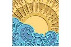 Ocean multilayer SVG/ Ocean cut file/ 3D layer/ Plywood cut Product Image 4