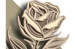 Rose multilayer SVG/ Rose cut file/ 3D layer/ Plywood cut Product Image 6