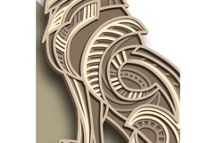 Wolf multilayer SVG/ Wolf cut file/ 3D layer/ Plywood cut Product Image 5