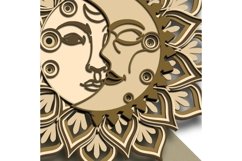 Moon Sun multilayer SVG/ Moon Sun cut file/ 3D layer/ SVG Product Image 6
