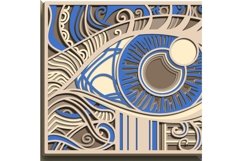 Eye multilayer SVG/ Eye cut file/ 3D layer/ Plywood cutting Product Image 7