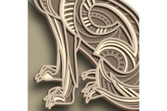 Wolf multilayer SVG/ Wolf cut file/ 3D layer/ Plywood cut Product Image 7
