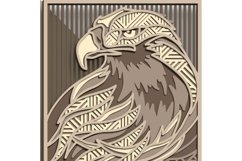 Eagle multilayer SVG/ Eagle cut file/ 3D layer/ Plywood cut Product Image 8