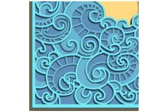 Ocean multilayer SVG/ Ocean cut file/ 3D layer/ Plywood cut Product Image 8