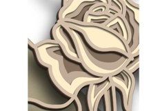 Rose multilayer SVG/ Rose cut file/ 3D layer/ Plywood cut Product Image 8