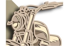 Moto multilayer SVG/ Moto cut file/ 3D layer/ Plywood cut Product Image 4