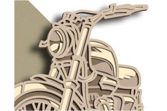 Moto multilayer SVG/ Moto cut file/ 3D layer/ Plywood cut Product Image 5