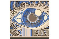 Eye multilayer SVG/ Eye cut file/ 3D layer/ Plywood cutting Product Image 9