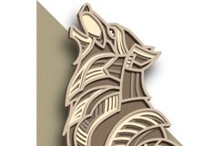 Wolf multilayer SVG/ Wolf cut file/ 3D layer/ Plywood cut Product Image 8