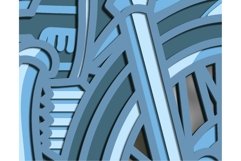 Moto multilayer SVG/ Moto cut file/ 3D layer/ Plywood cut Product Image 7