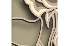 Rose multilayer SVG/ Rose cut file/ 3D layer/ Plywood cut Product Image 10