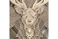 Deer multilayer SVG/ Deer cut file/ 3D layer/ Plywood cut Product Image 8