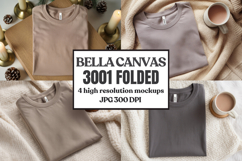 Christmas Bella Canvas 3001 Folded Tshirt Mockup Product Image 1