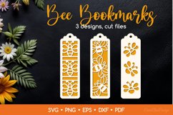 Two Layered Bookmarks with Bee SVG, Bee Papercut Template Product Image 1