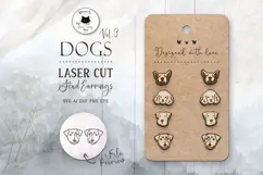 Dog Stud Earrings Vol.3 | Laser Cut Pet Jewelry Product Image 1