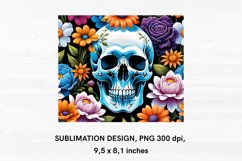 Scull with Flowers - Mouse Pad Sublimation PNG Product Image 2