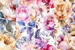 Watercolor Flowers Digital Papers Product Image 5
