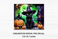 Halloween Black Cat - Mouse Pad Sublimation Design Product Image 2