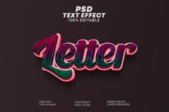 Letter 3d Editable Text Effect Style Product Image 1