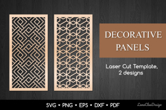 Wall Art Panels with Abstract Geometric Pattern SVG Product Image 1