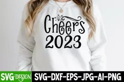 Cheers 2023 SVG Cut File,Happy New Year SVG Cut File Product Image 2