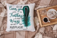 Christian Sublimation Design | He Will Cover You | Psalm Product Image 3