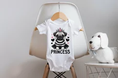 Princess pug Sublimation PNG. Valentine's day. Product Image 5