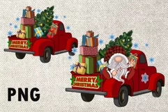 Merry christmas png christmas gnome red truck sublimation Product Image 1