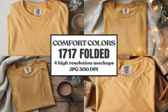 Comfort Colors 1717 Christmas Folded T-Shirt Mockup Product Image 1