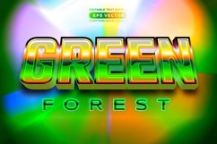 Retro text effect green forest futuristic editable 80s style Product Image 1