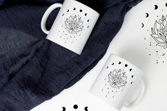 Moon svg Lotus mandala clipart Moon phases svg Crescent moon Product Image 4