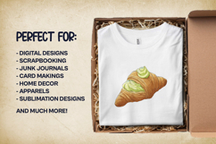 Matcha Croissants Clipart Bundle 4 PNG Product Image 2