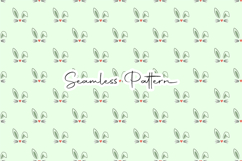 Cute Minimalist Bunny Heart Pattern Product Image 1