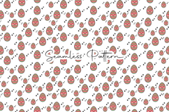 Kawaii Smiling Easter Egg Pattern Product Image 1