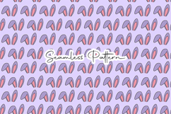 Purple Bunny Ear Seamless Pattern Product Image 1