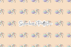 Cute Bunny Flying Kite Seamless Pattern Product Image 1