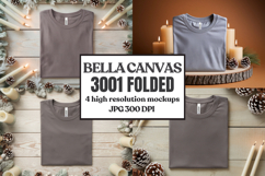 Christmas Bella Canvas 3001 Folded Tshirt Mockup Product Image 1