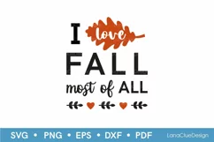 I Love Fall Most of All SVG - Funny Fall Quote SVG Cut File Product Image 3