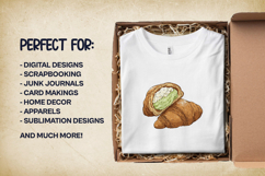 Matcha Croissants Clipart Bundle 4 PNG Product Image 2