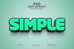 PSD 3d Simple text effect style Product Image 1