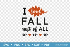 I Love Fall Most of All SVG - Funny Fall Quote SVG Cut File Product Image 2