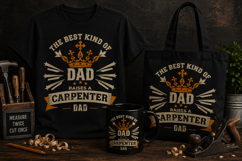 The Best Kind of Dad Carpenter PNG | Vintage Dad Design Product Image 1