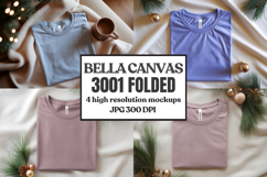 Christmas Bella Canvas 3001 Folded Tshirt Mockup Product Image 1