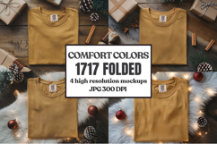 Comfort Colors 1717 Christmas Folded T-Shirt Mockup Product Image 1