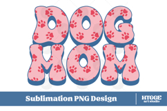 American Dog Mom 4th of July USA Paw DTF PNG Sublimation Product Image 1